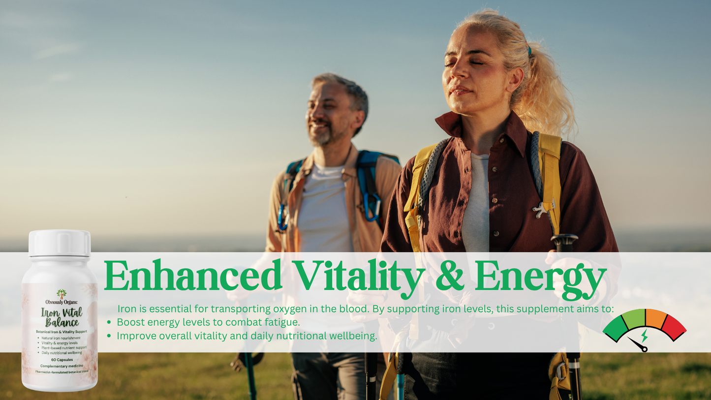 Obviously Organic Iron Vital Balance - Blood Health and Daily Energy