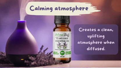 Natural Stuff Pure Clary Sage Essential Oil – Natural & Undiluted - 10ml