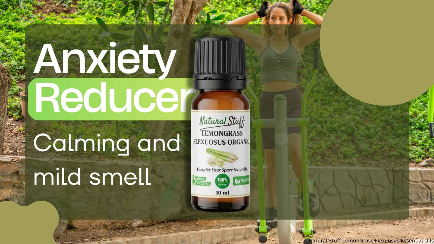 Natural Stuff 100% Pure Lemongrass Essential Oil 10ml – Uplifting & Fresh