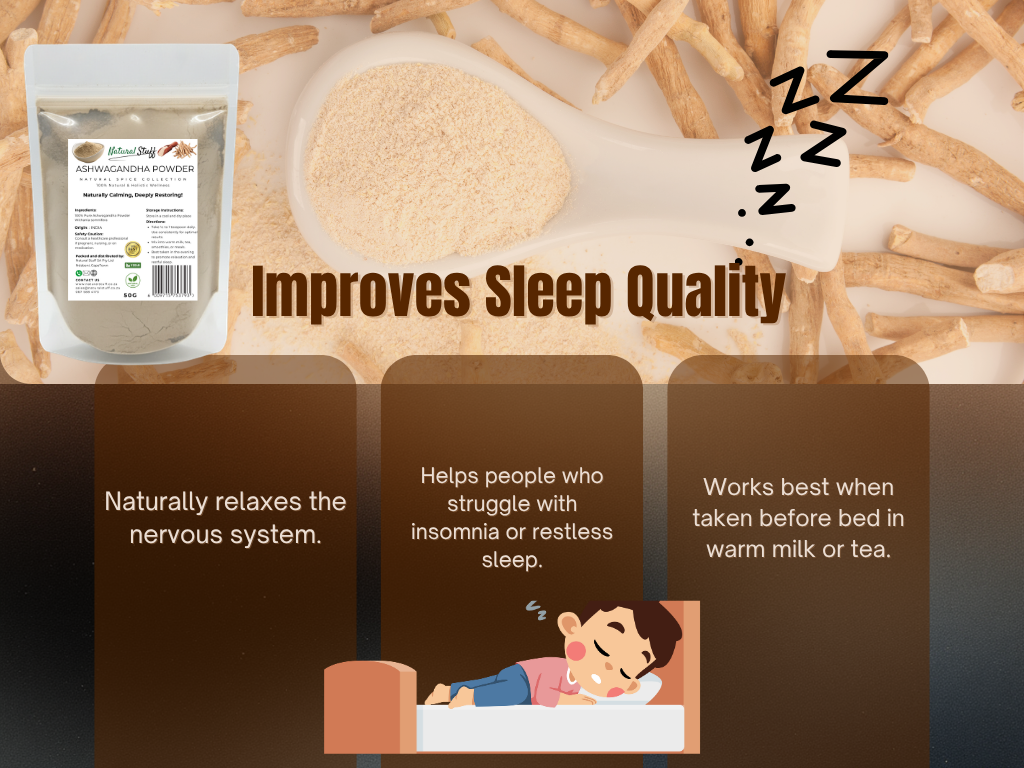 Natural Stuff Ashwagandha Powder Revive Your Energy, Ease Your Mind