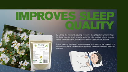 Natural Stuff Brahmi Powder - Natural Support for Mind, Memory & Calm