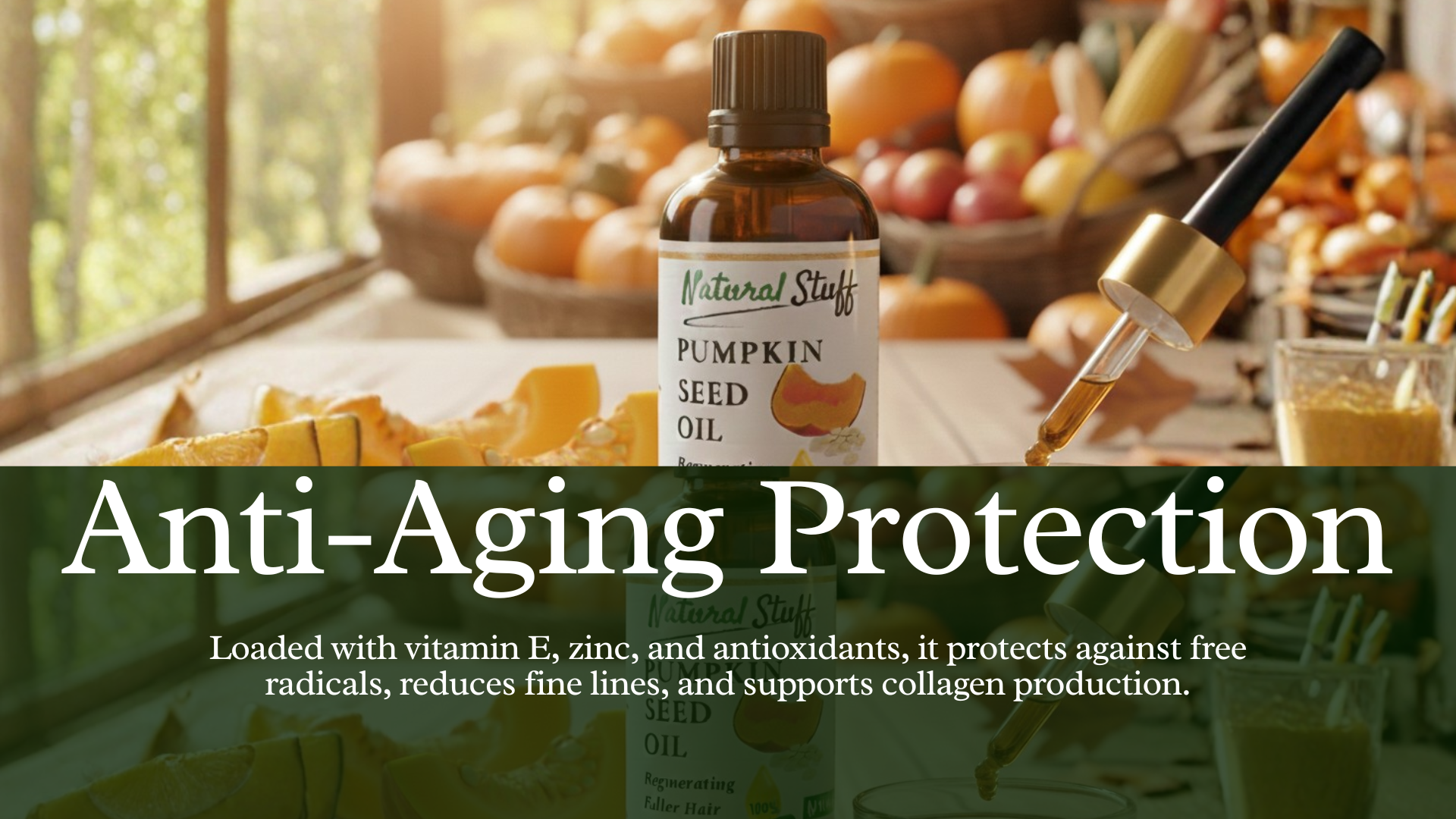 Anti-aging protection pumpkin seed oil