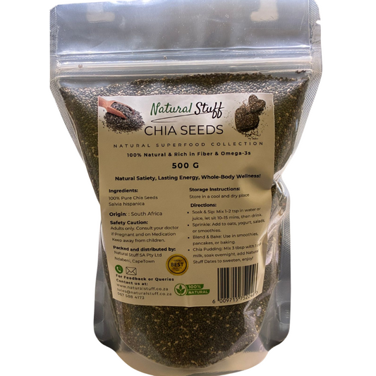 Natural Stuff 100% Pure Chia Seeds - Superfood for Everyday Health
