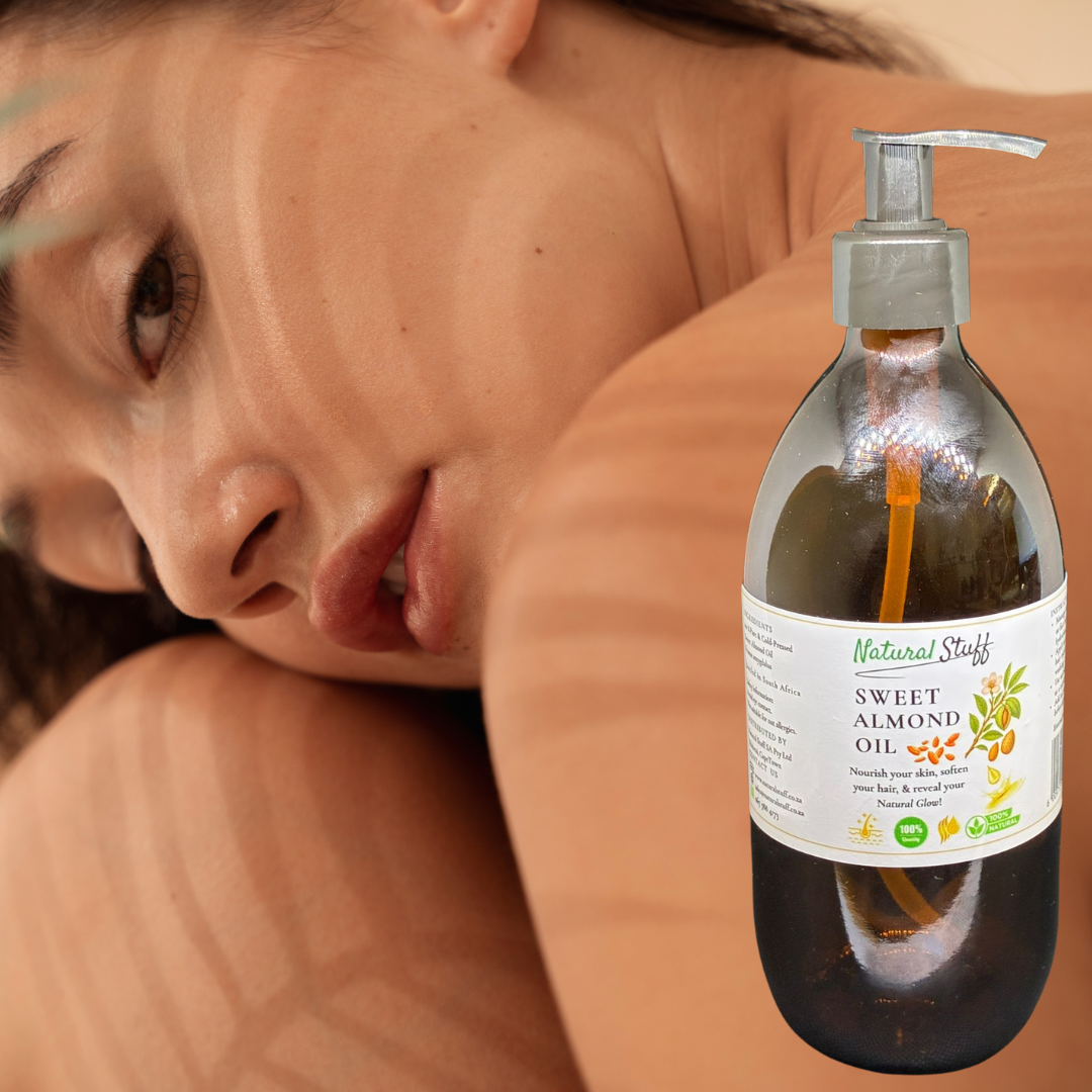 Natural Stuff 100% Pure Sweet Almond Oil - Nourish Skin & Hair Naturally