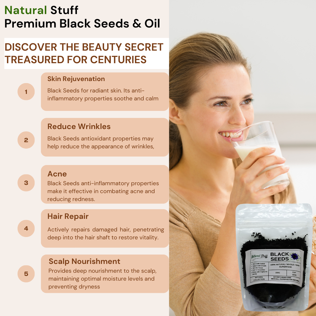 Natural Stuff Premium Quality Black Cumin Seeds 100% Natural 150g