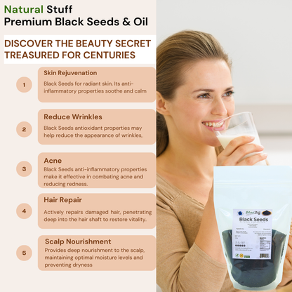 Natural Stuff Premium Quality Black Cumin Seeds 100% Natural 500g