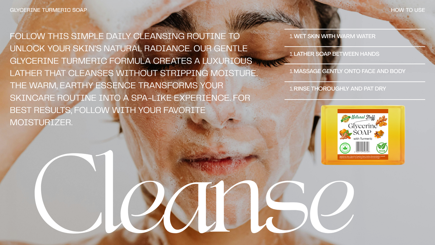 Natural Stuff Glycerine Turmeric Soap - Radiant and Healthy Skin