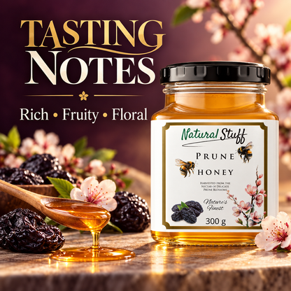 Natural Stuff Prune Honey 300g – 100% Pure Honey with a Rich Fruity Flavour