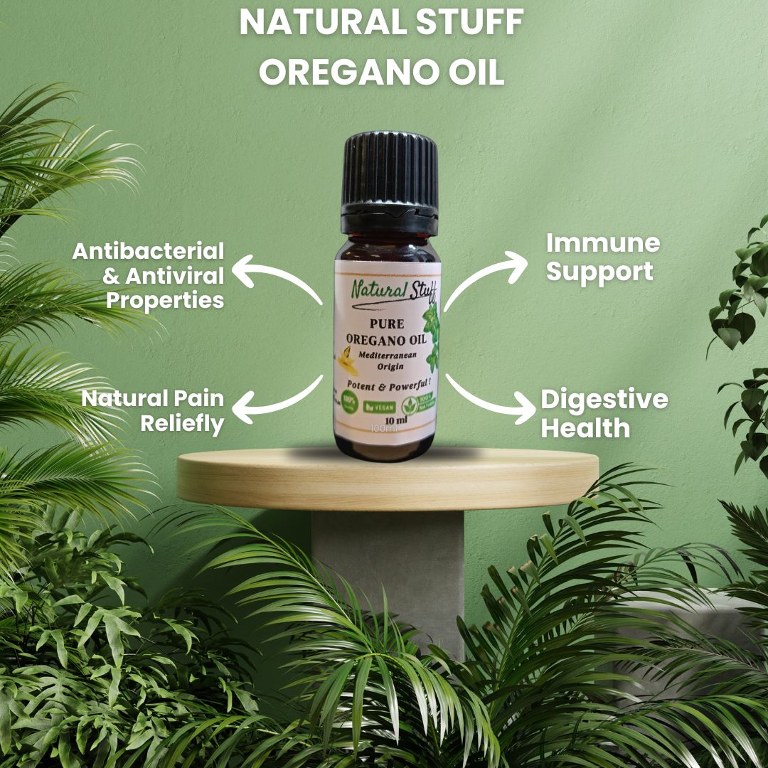 Natural Stuff Pure Premium Oregano Oil Nature's Most Powerful Antibiotic - 10 ml