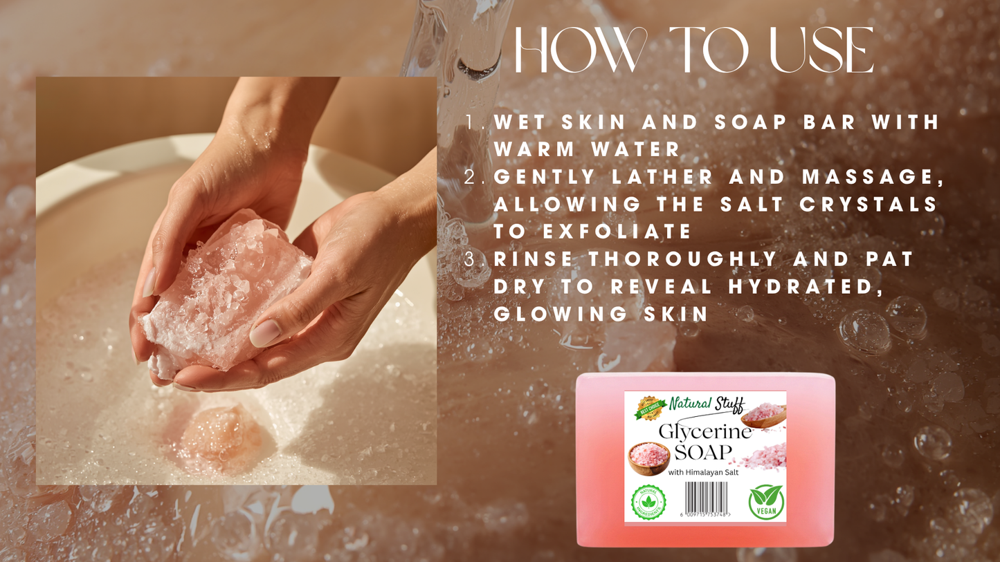 Natural Stuff Glycerine Himalayan Salt Soap - Purify, Hydrate, Rejuvenate