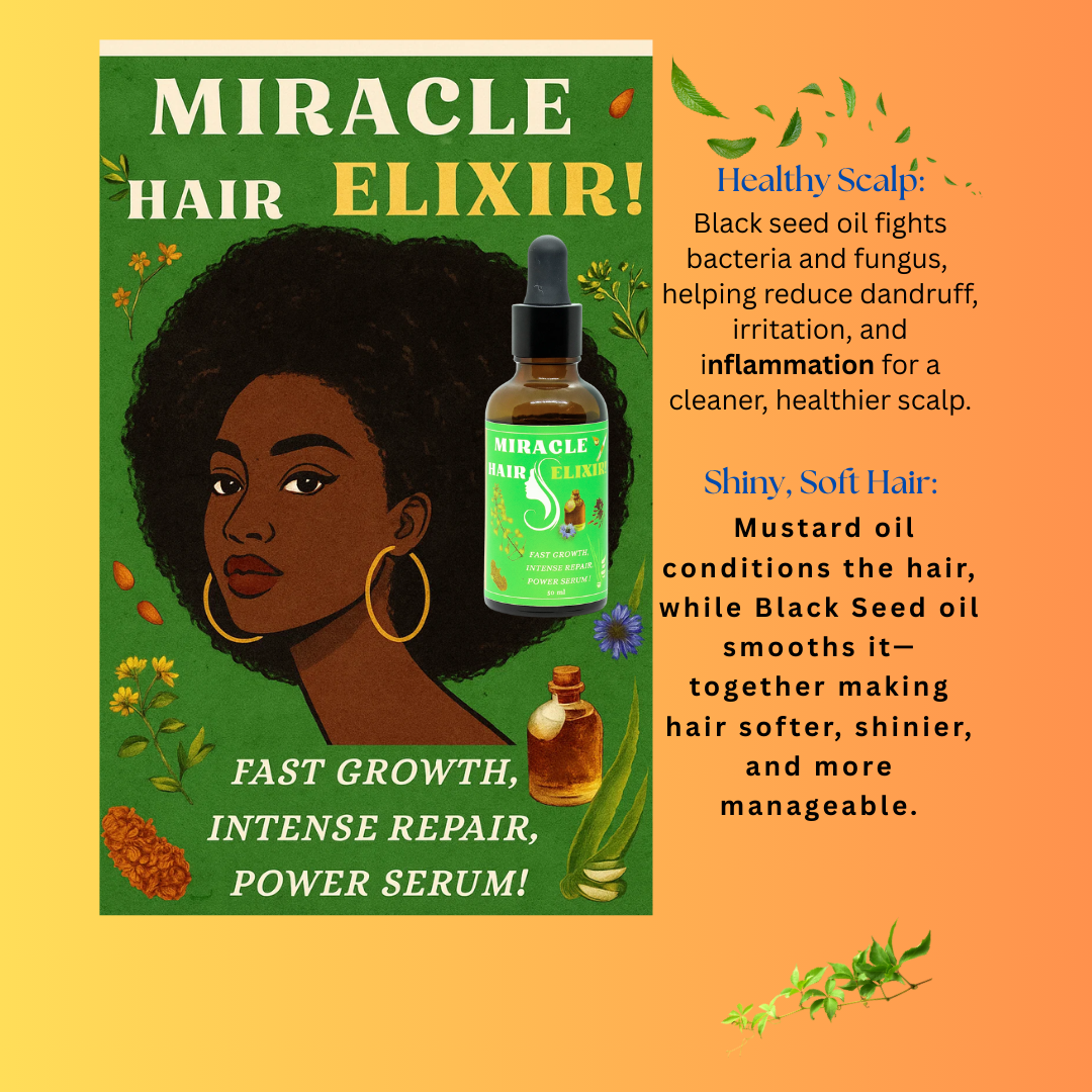 NaturalLife Miracle Hair Growth Oil Scalp Relief, Fast Hair Growth & Shine!