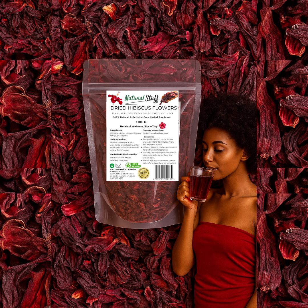 Natural Stuff Dried Hibiscus Flowers - 100% Natural & Fresh
