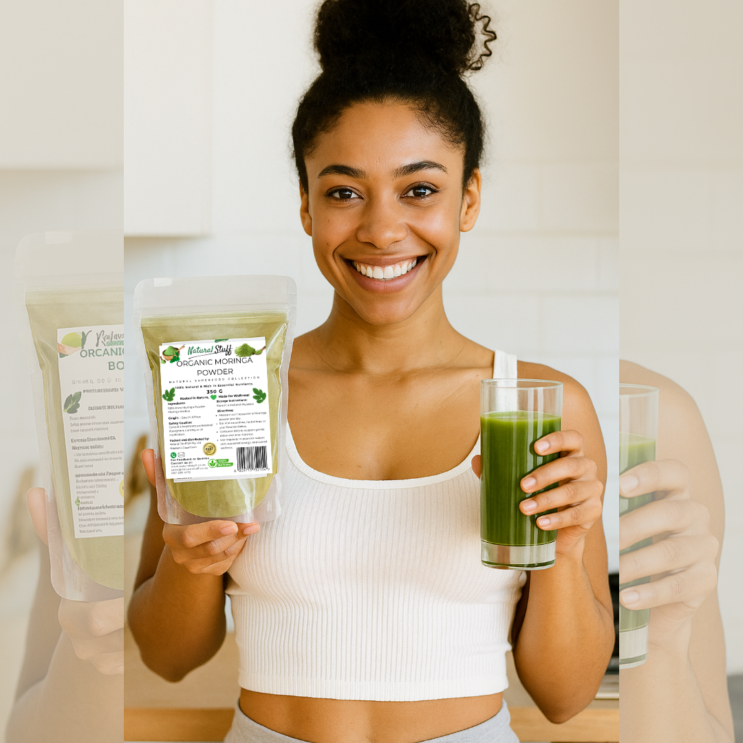 Natural Stuff Organic Moringa Powder - Energy, Vitality & Wellness Support