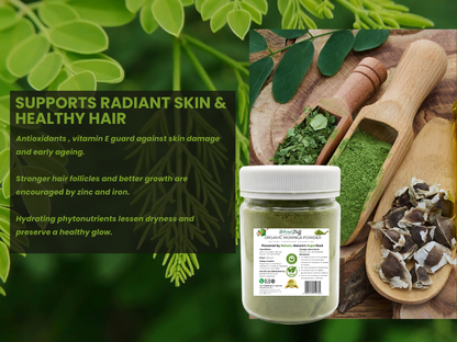 Natural Stuff Organic Moringa Powder - Vitality & Wellness Support Jar