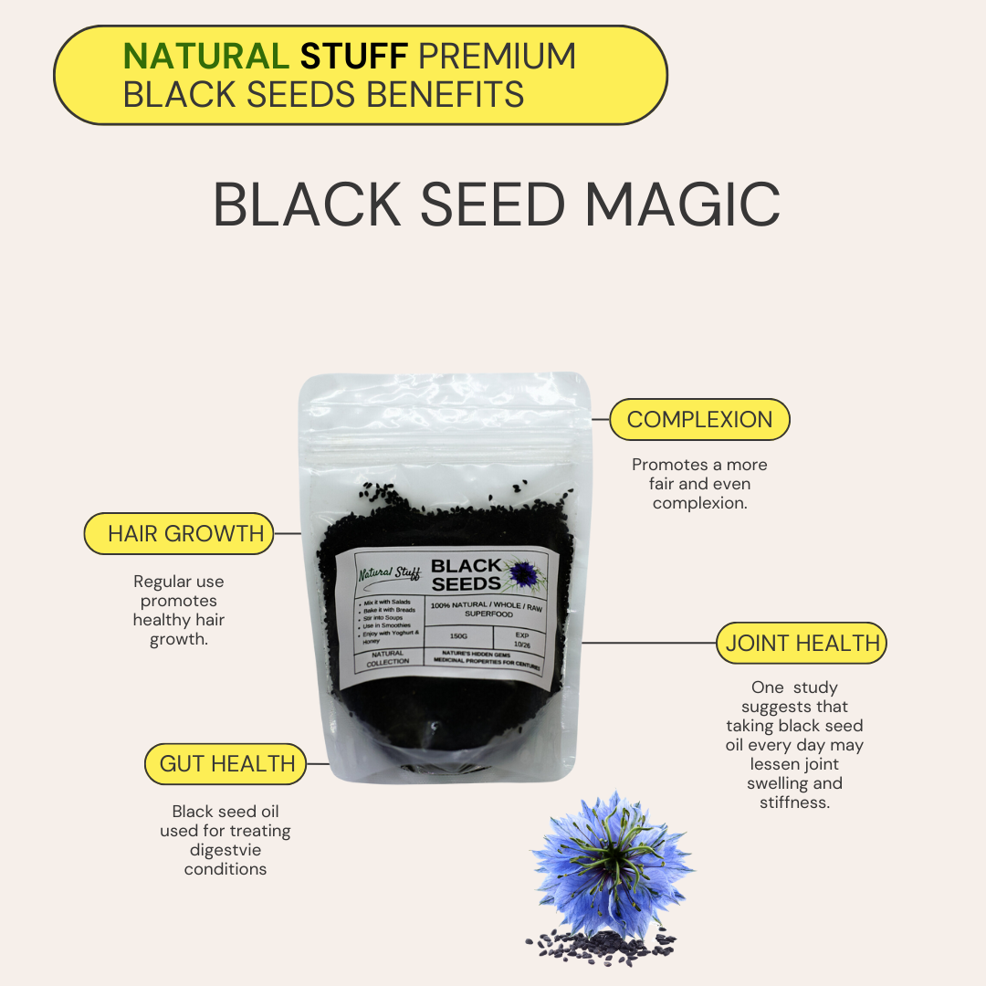 Natural Stuff Premium Quality Black Cumin Seeds 100% Natural 150g