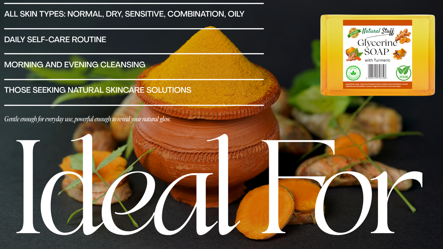 Natural Stuff Glycerine Turmeric Soap - Radiant and Healthy Skin