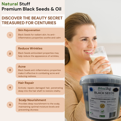 Natural Stuff Premium Quality Black Cumin Seeds 100% Natural 700g