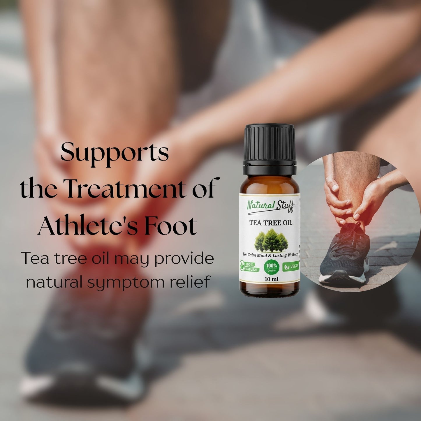 Natural Stuff 100% Pure Tea Tree Essential Oil 10ml – Antimicrobial