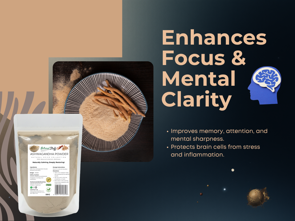 Natural Stuff Ashwagandha Powder Revive Your Energy, Ease Your Mind