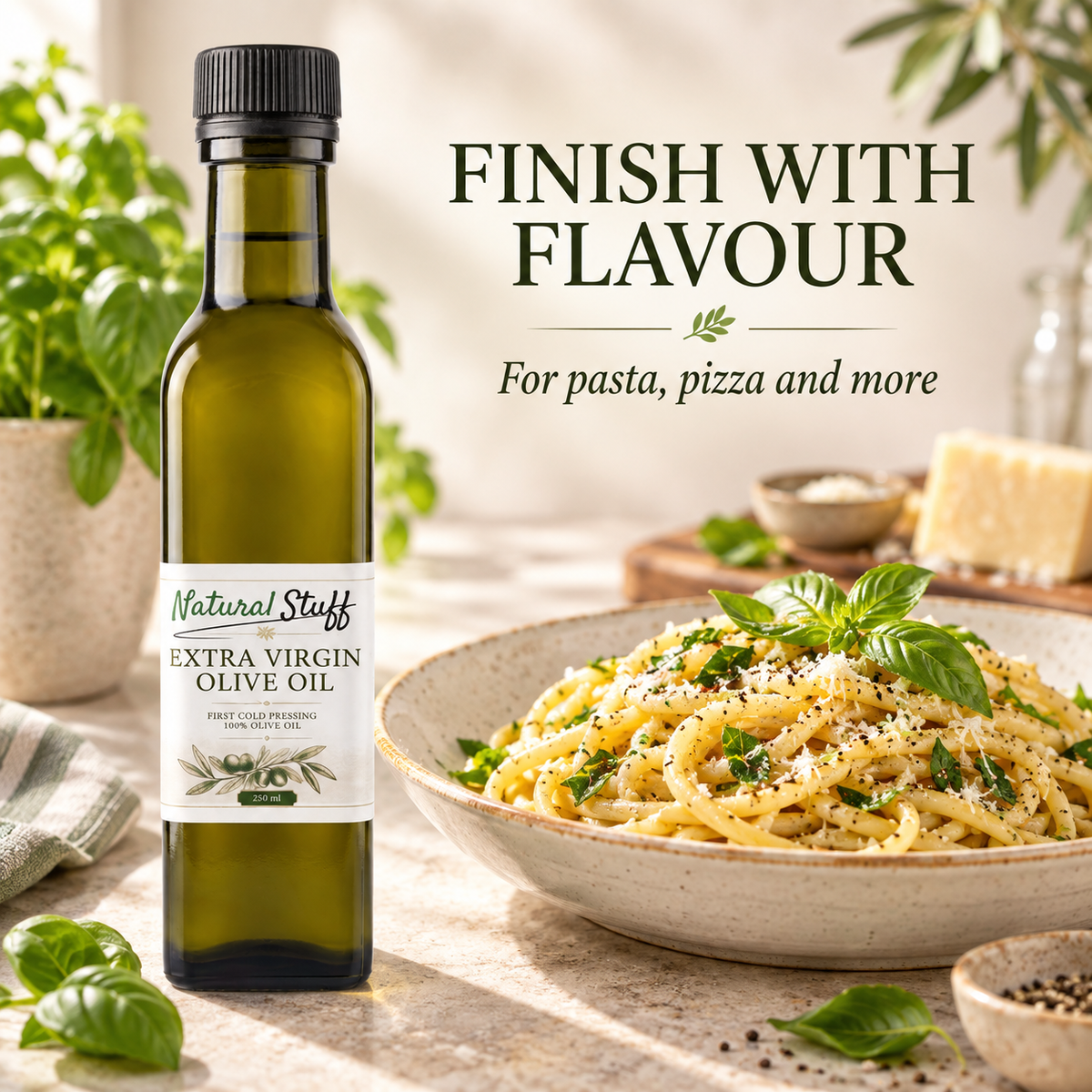 Natural Stuff Extra Virgin Olive Oil 250ml – Cold-Pressed Turkish EVOO