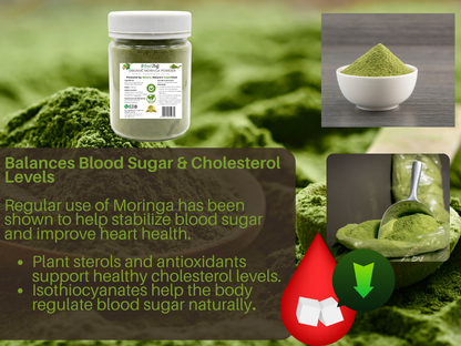 Natural Stuff Organic Moringa Powder - Vitality & Wellness Support Jar