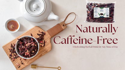 NaturalLife Dried Hibiscus Flowers – Whole Petals, Caffeine-Free Tea