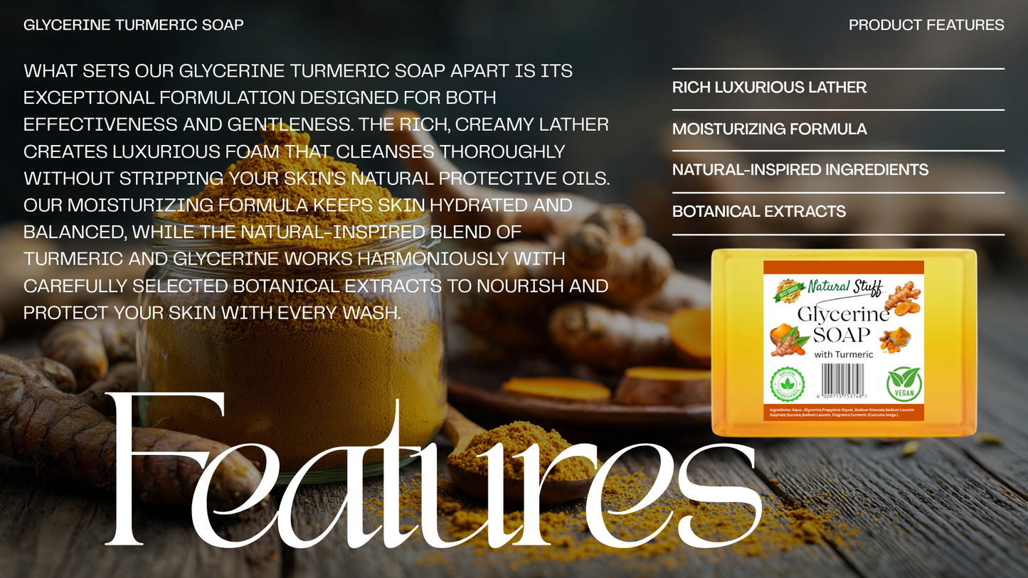 Natural Stuff Glycerine Turmeric Soap - Radiant and Healthy Skin