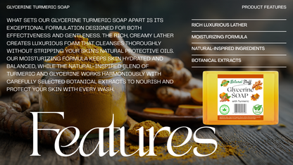 Natural Stuff Glycerine Turmeric Soap - Radiant and Healthy Skin