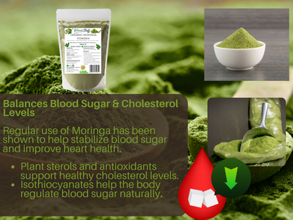 Natural Stuff Organic Moringa Powder - Energy, Vitality & Wellness Support