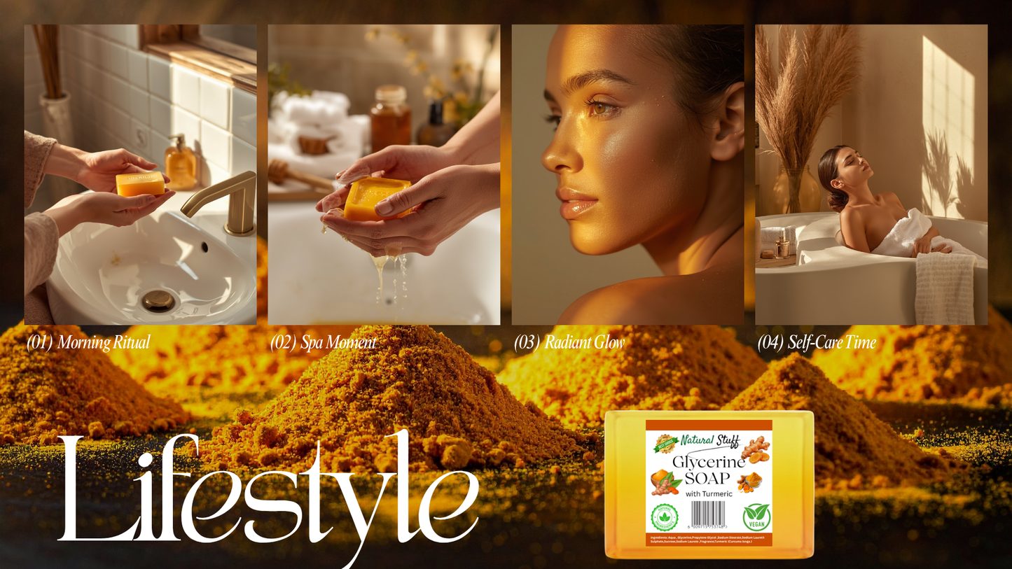 Natural Stuff Glycerine Turmeric Soap - Radiant and Healthy Skin