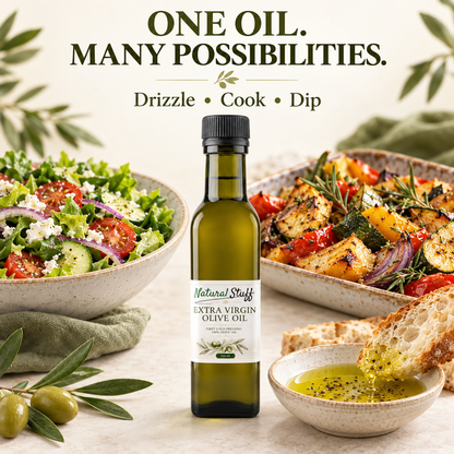 Natural Stuff Extra Virgin Olive Oil 250ml – Cold-Pressed Turkish EVOO
