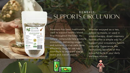 Natural Stuff Dried Rosemary Leaves - Premium Culinary & Herbal Herb