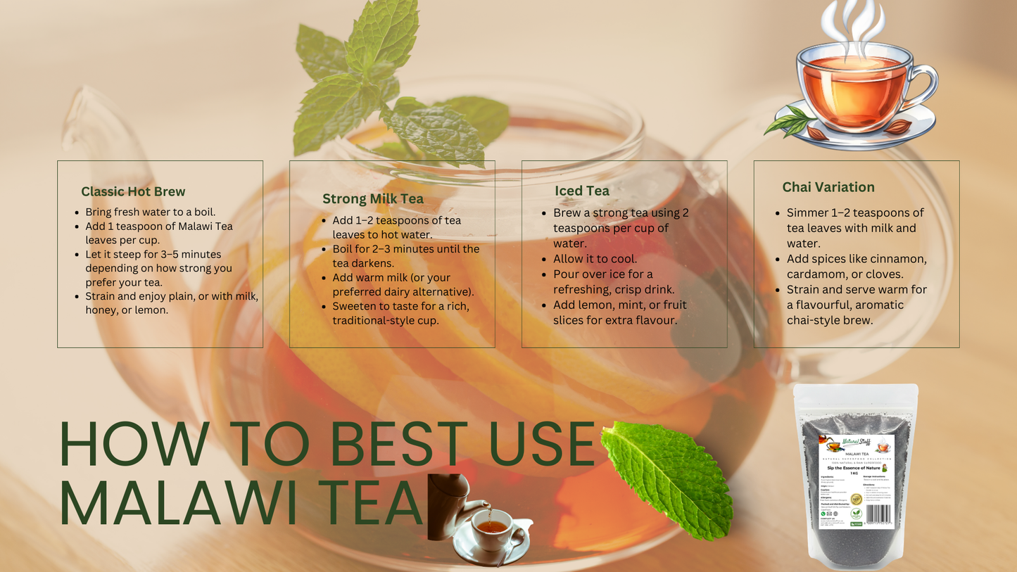 Natural Stuff Malawi Tea 100% Pure Black Tea - 1kg