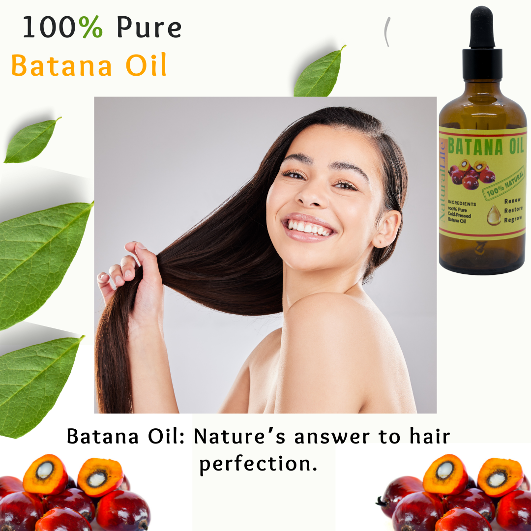 NaturalLife Cold Pressed Batana Oil with Pipette - Pure & Easy to Apply