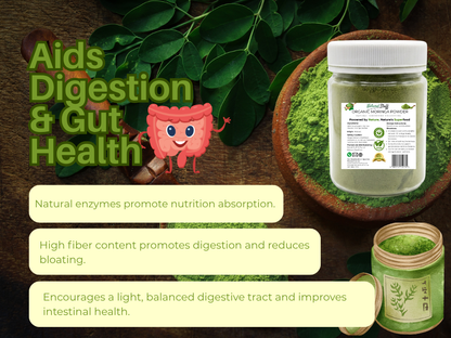 Natural Stuff Organic Moringa Powder - Vitality & Wellness Support Jar