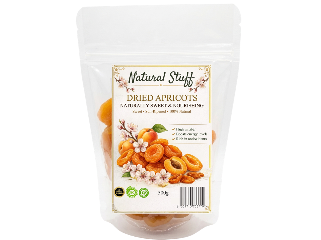 Natural Stuff Dried Apricot Slices- High energy, Heart-Friendly Snack