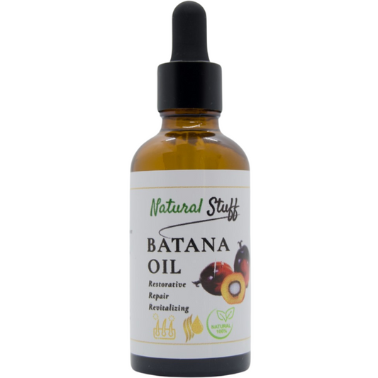 Natural Stuff 100% Pure Cold-Pressed Batana Oil – Authentic Honduran Formula in Glass Bottle with Dropper for Easy Application