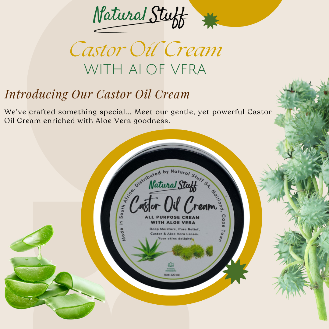 Natural Stuff Castor Oil & Aloe Vera Cream - Hydrate, Nourish, Glow