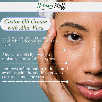 Natural Stuff Castor Oil & Aloe Vera Cream - Hydrate, Nourish, Glow