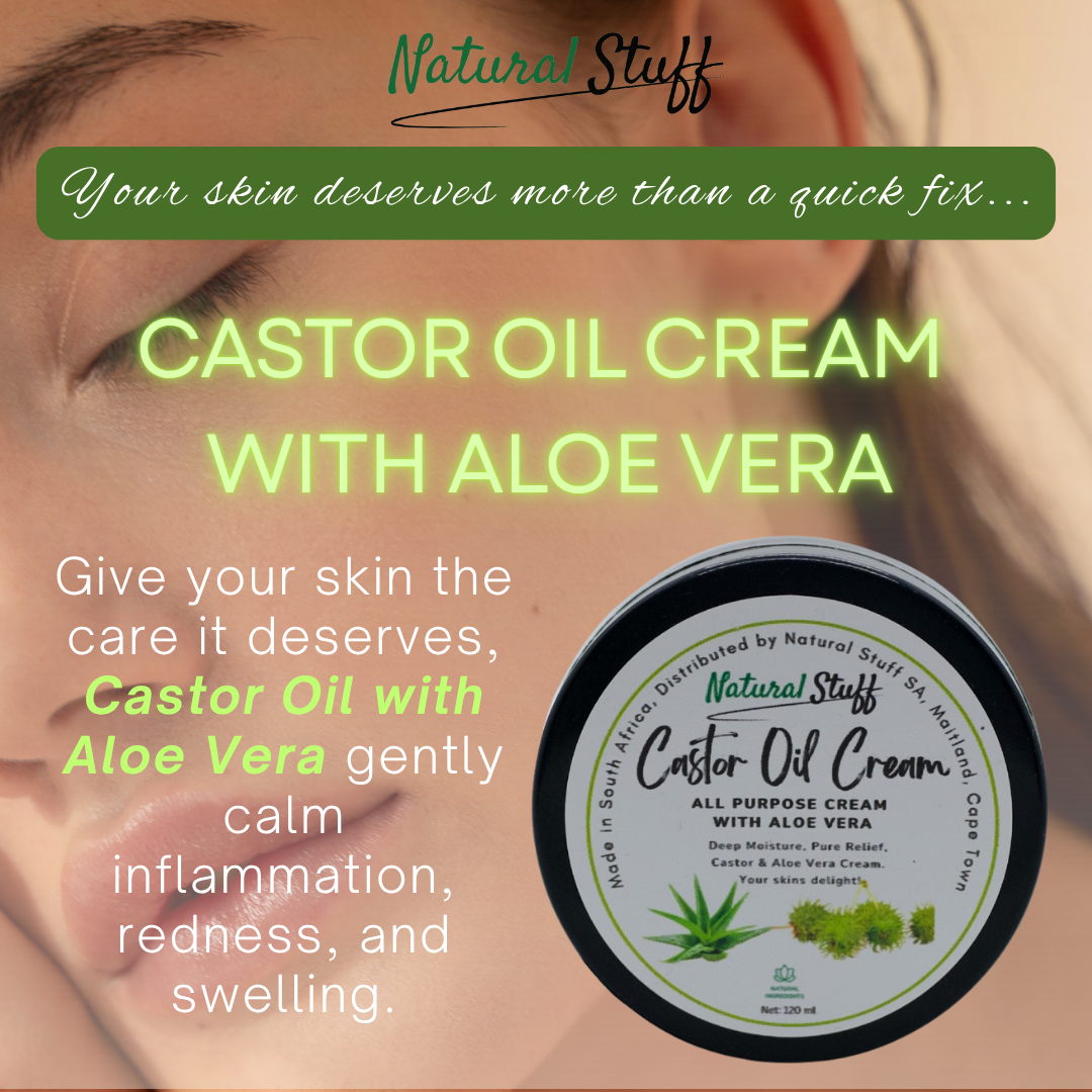 Natural Stuff Castor Oil & Aloe Vera Cream - Hydrate, Nourish, Glow