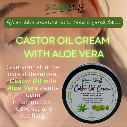 Natural Stuff Castor Oil & Aloe Vera Cream - Hydrate, Nourish, Glow