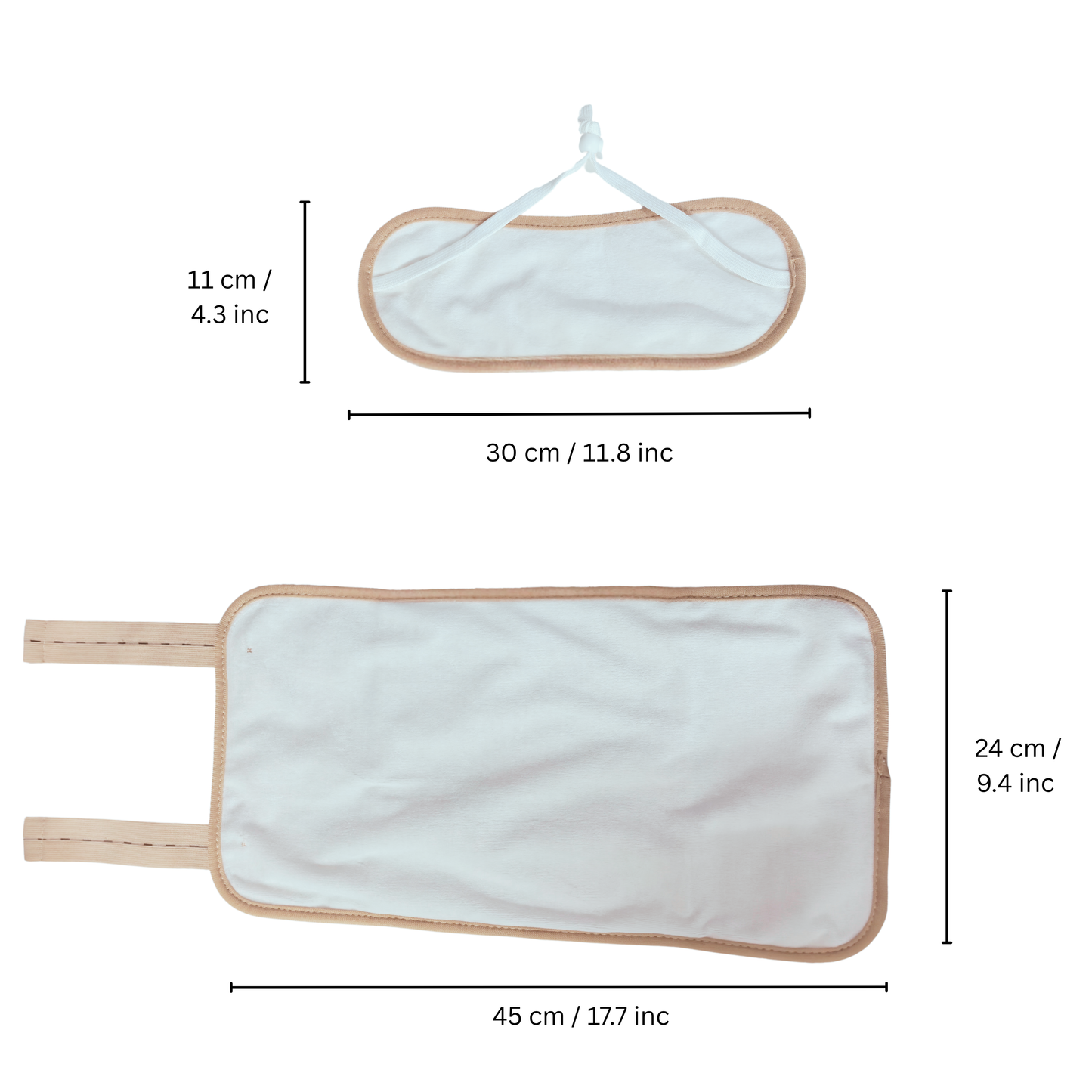 Natural Stuff Organic Castor Oil Pack Wrap Elastic Strap Cotton Hot & Cold