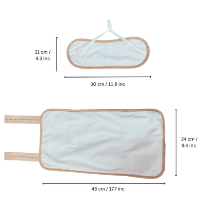 Natural Stuff Organic Castor Oil Pack Wrap Elastic Strap Cotton Hot & Cold