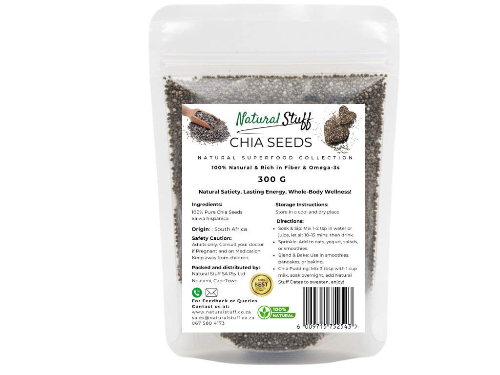 Natural Stuff 100% Pure Chia Seeds - Superfood for Everyday Health