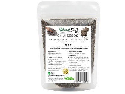 Natural Stuff 100% Pure Chia Seeds - Superfood for Everyday Health