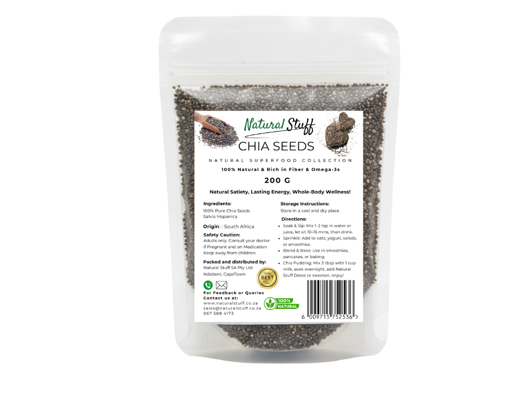 Natural Stuff 100% Pure Chia Seeds - Superfood for Everyday Health