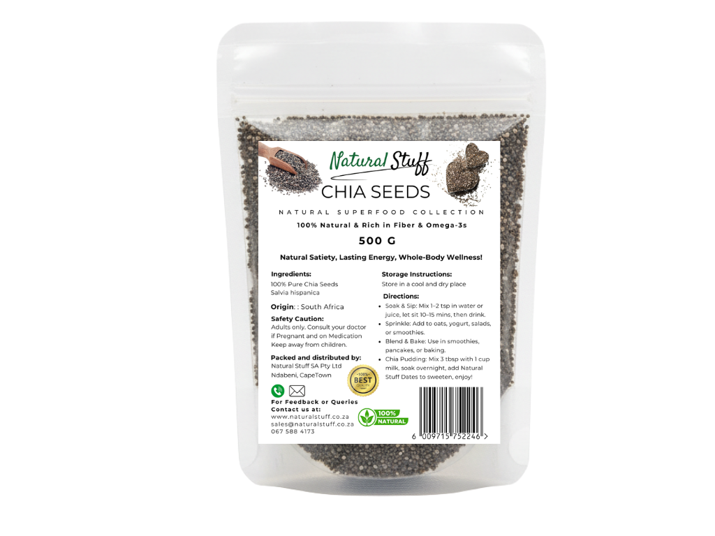Natural Stuff 100% Pure Chia Seeds - Superfood for Everyday Health