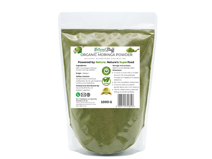 Natural Stuff Organic Moringa Powder - Energy, Vitality & Wellness Support