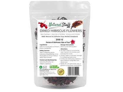 Natural Stuff Dried Hibiscus Flowers - 100% Natural & Fresh