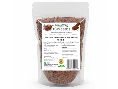 Natural Stuff Flax Seeds - Wholesome, Fresh & Nutrient-Rich Superfood